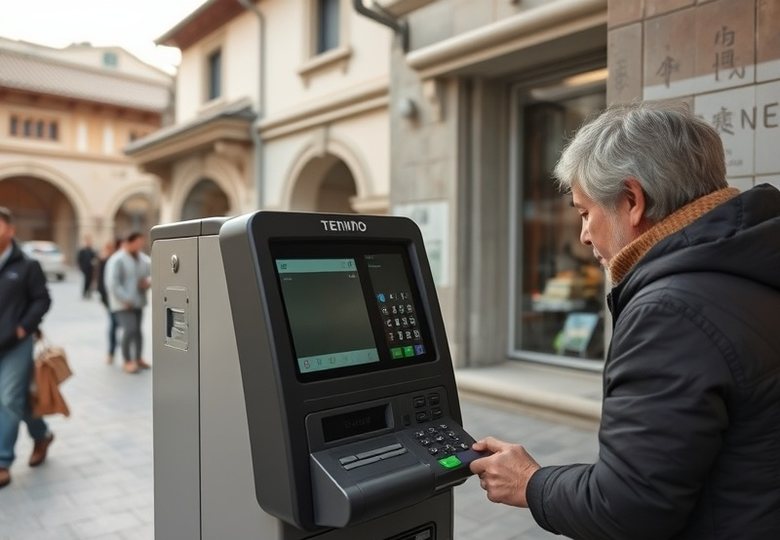 点検後 — カードリーダーを保護し、端末は稼働へ戻っています。